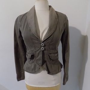 SANCTUARY Anthropologie Dark Khaki Jacket, XSmall